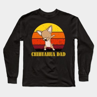 Retro Chihuahua Dad Long Sleeve T-Shirt